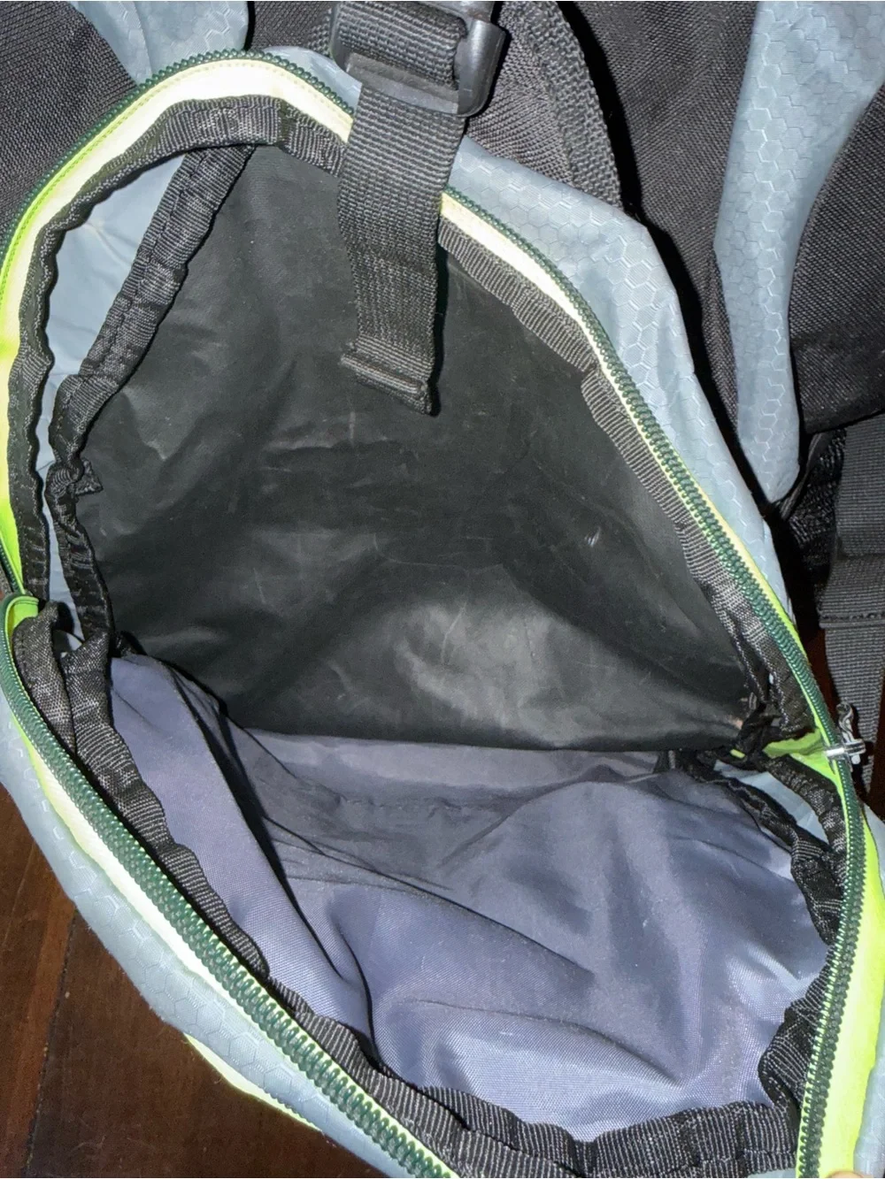 adidas Men's Gray and Neon Yellow Black Accent Backpack